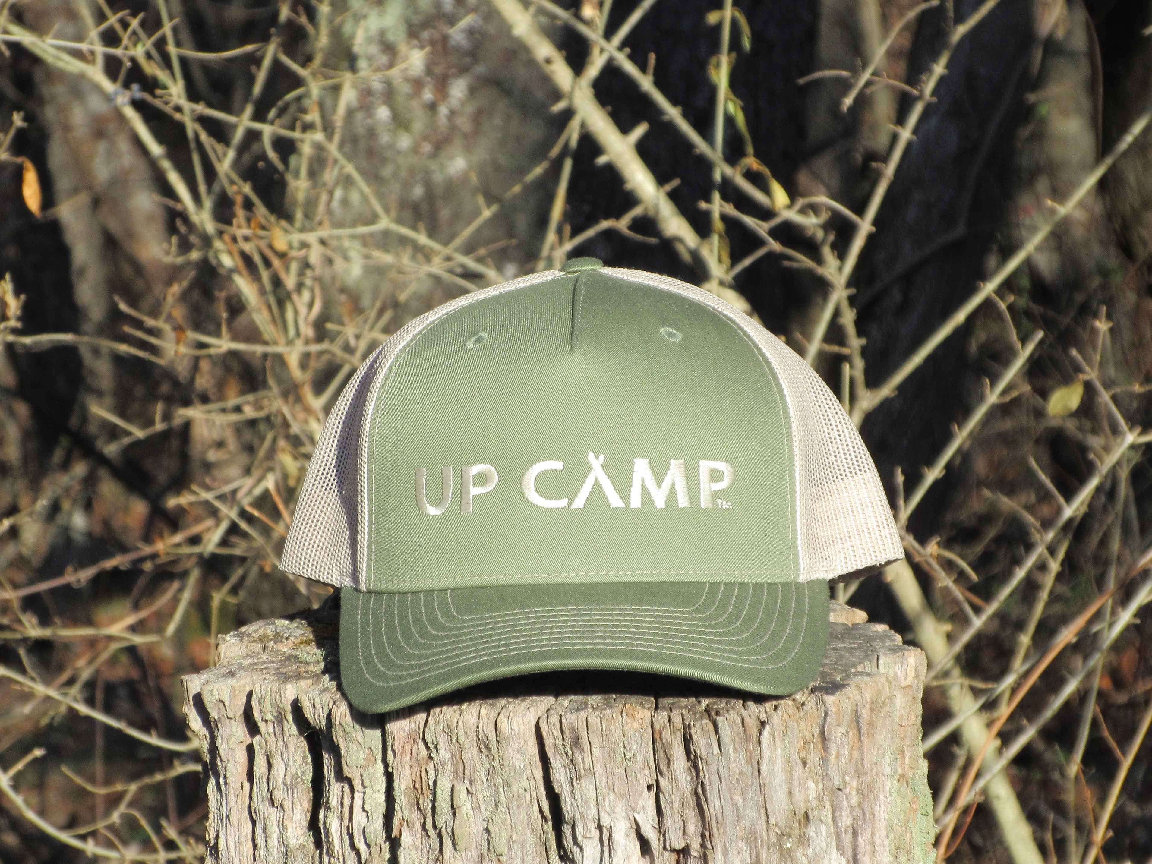 Olive and Beige Trucker